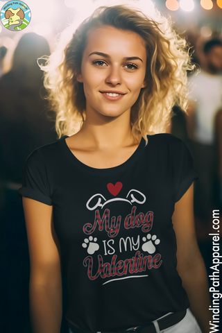 My Dog is my Valentine Short-Sleeve Unisex T-Shirt