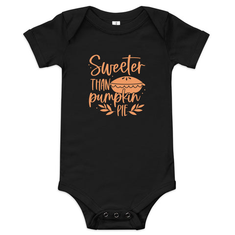 Sweeter Than Pumpkin Pie Baby short sleeve one piece