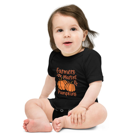 Farmers Market Pumpkins Baby short sleeve one piece