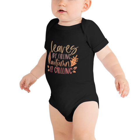Leaves are Falling Baby short sleeve one piece