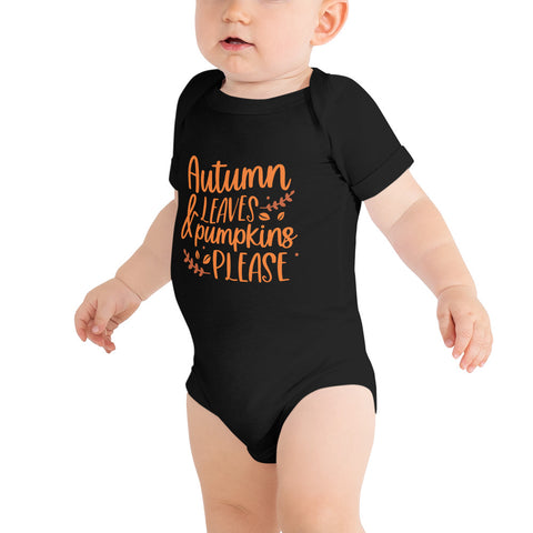 Autumn Leaves Baby short sleeve one piece