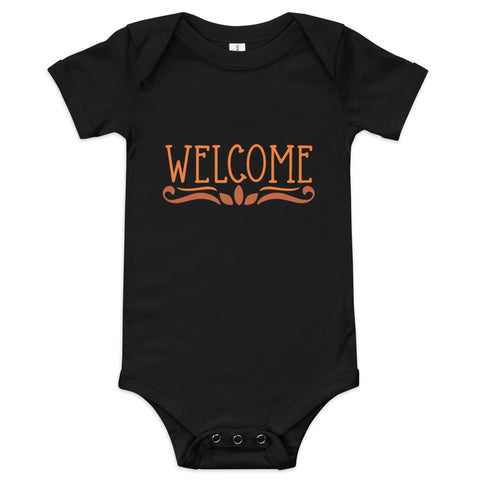 Welcome Baby short sleeve one piece