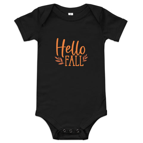 Hello Fall Baby short sleeve one piece