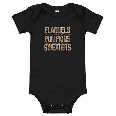 Flannels Pumpkins Baby short sleeve one piece