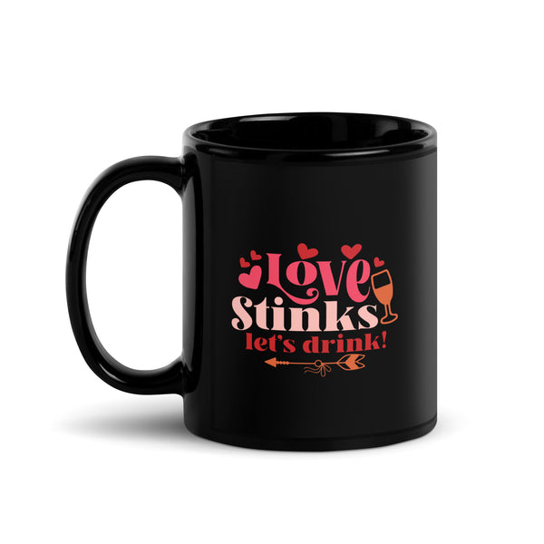 Love Stinks Black Glossy Mug