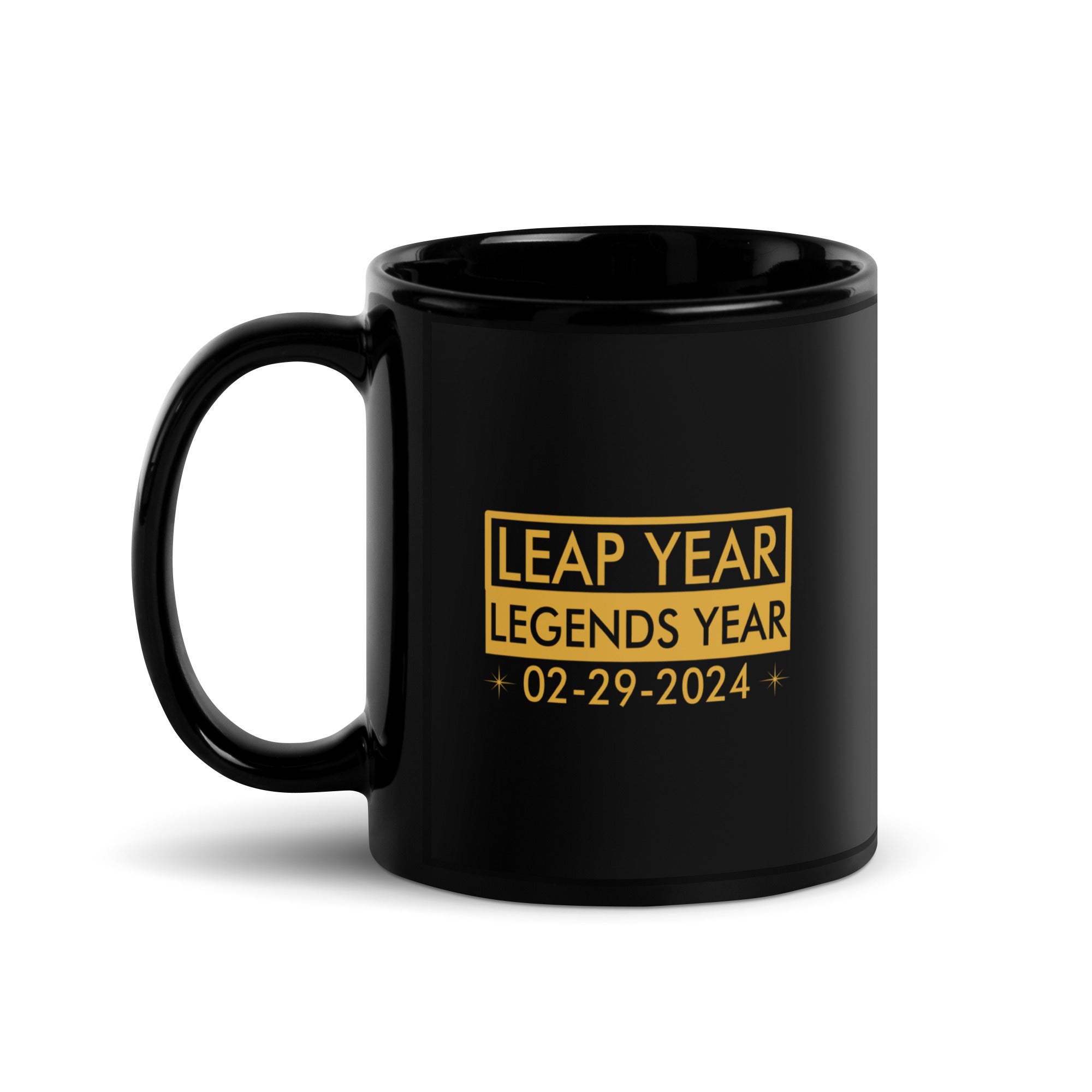 Leap Year Legends Year Black Glossy Mug