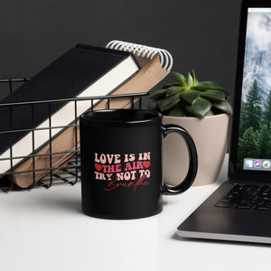 Love is in the Air Black Glossy Mug