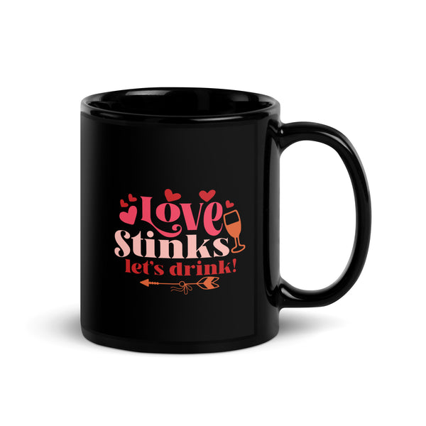 Love Stinks Black Glossy Mug