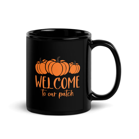 Welcome to our Patch Black Glossy Mug
