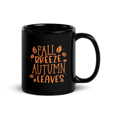 Fall Breeze Black Glossy Mug