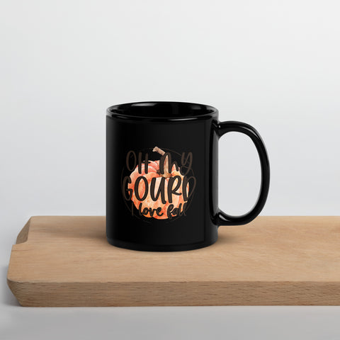 I Love Fall Black Glossy Mug