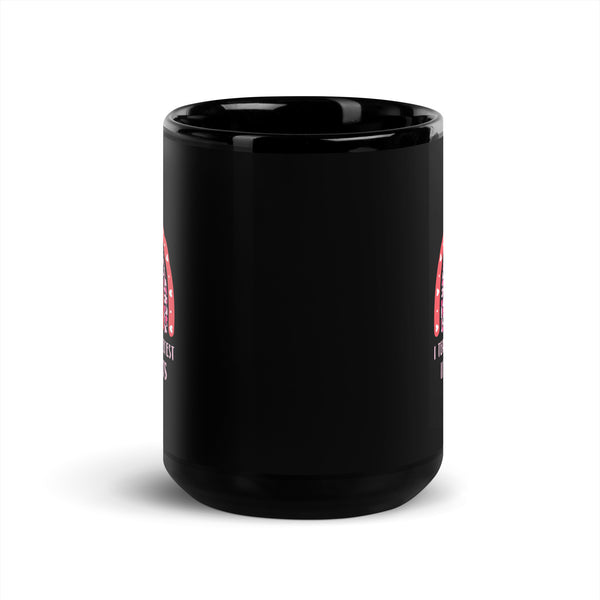 Sweetest Little Hearts Black Glossy Mug