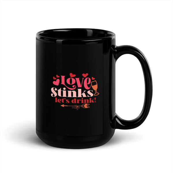 Love Stinks Black Glossy Mug