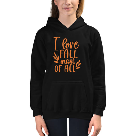 I Love Fall Kids Hoodie