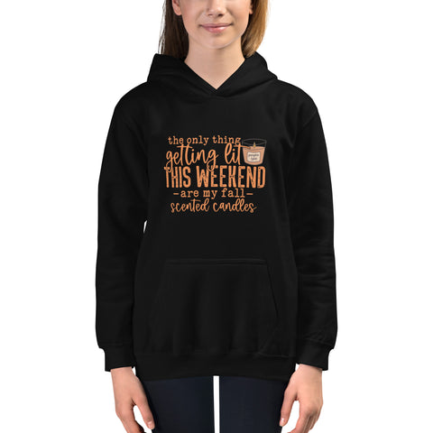 Fall Scented Candles Kids Hoodie