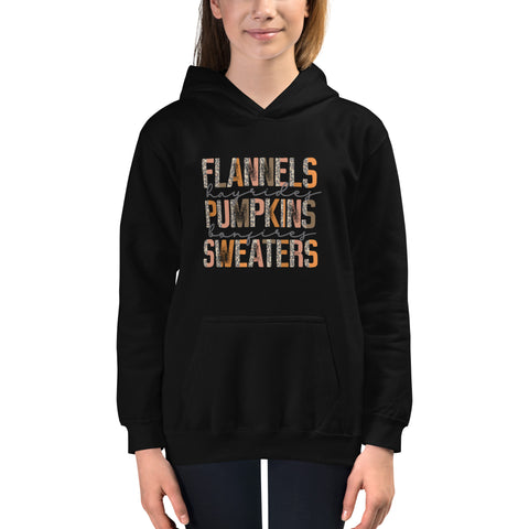Flannels Pumpkin Kids Hoodie