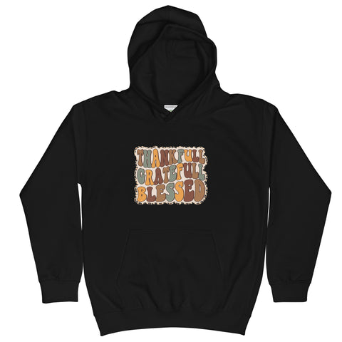 Thankfull Gratefull Blessed Kids Hoodie
