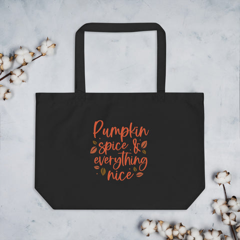 Pumpkin Spice Large organic tote bag