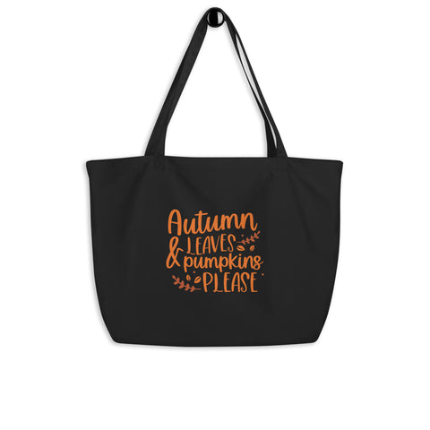 Autumn Leaves Large organic tote bag