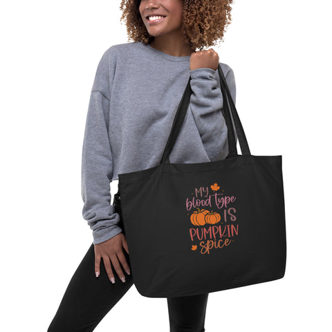 My Blood Type Large organic tote bag