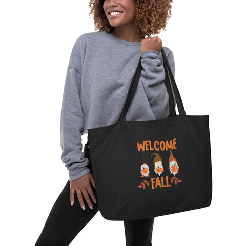 Welcome Fall Large organic tote bag