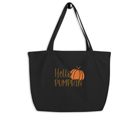 Hello Pumpkin Large organic tote bag