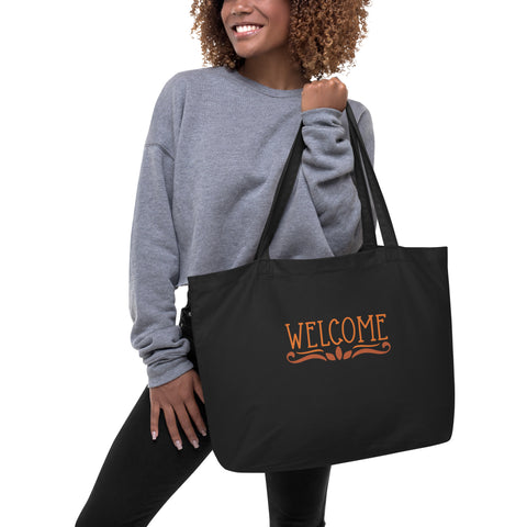 Welcome Large organic tote bag