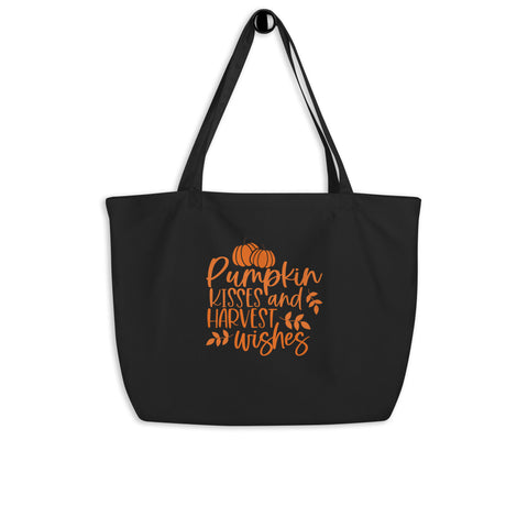 Pumpkin Kisses Large organic tote bag