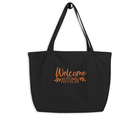 Welcome Autumn Large organic tote bag