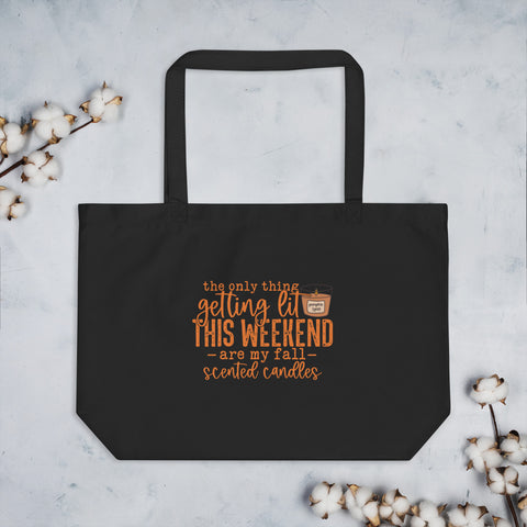 Fall Scented Candles Large organic tote bag