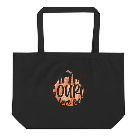 I Love Fall Large organic tote bag