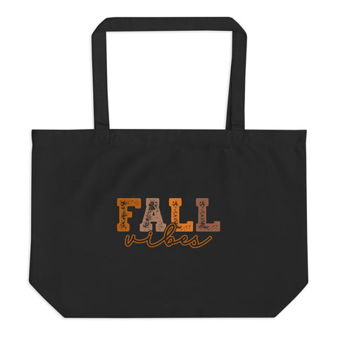 Fall Vibes Large organic tote bag
