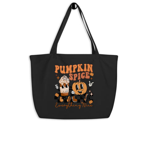 Pumpkin Spice Large organic tote bag