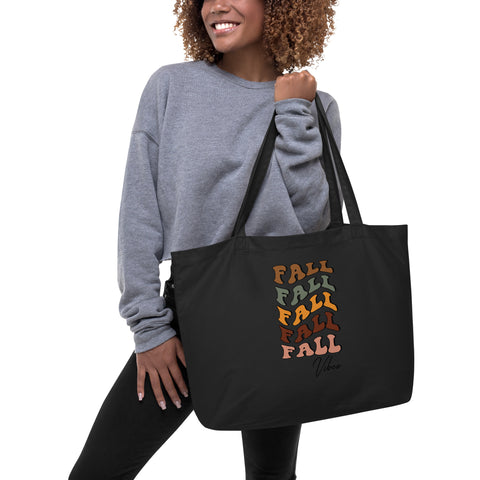 Fall Vibes Large organic tote bag