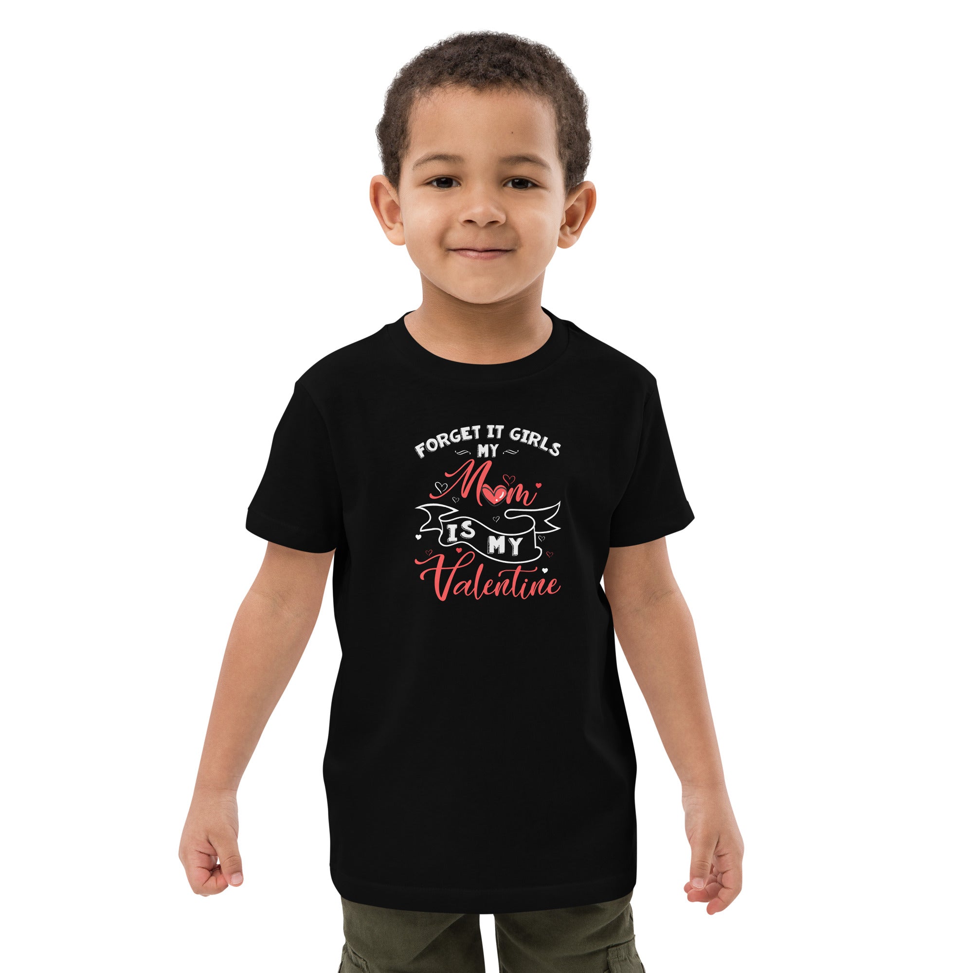 Mom is my Valentine Organic cotton kids t-shirt