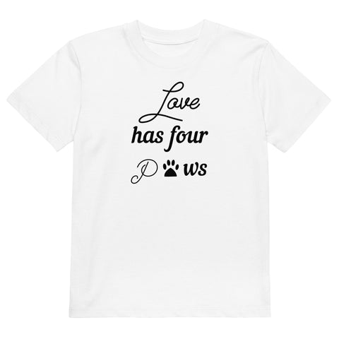 Love Has Four Paws Organic cotton kids t-shirt