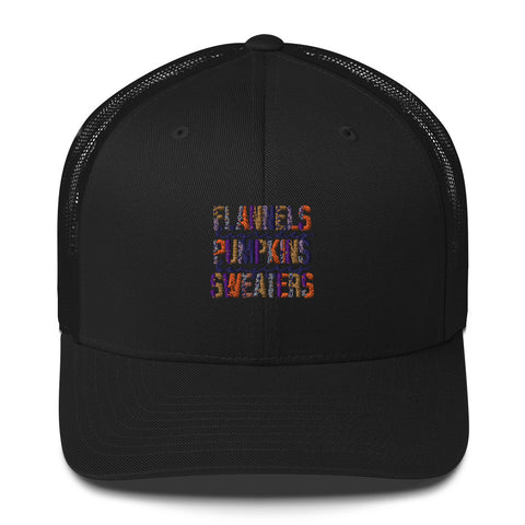 Flannels Pumpkins Trucker Cap