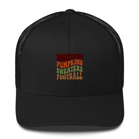 Bonfires Pumpkins Trucker Cap