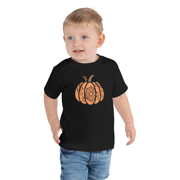 Flower Pumpkin Toddler Short Sleeve Tee