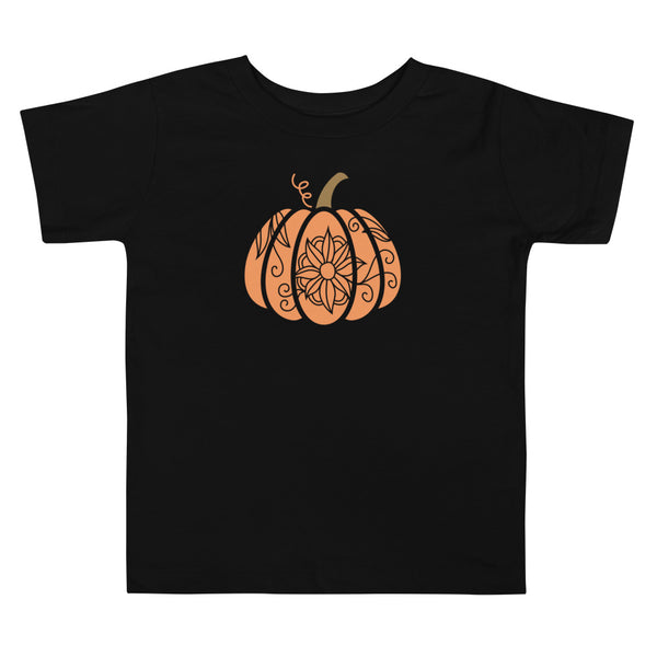 Flower Pumpkin Toddler Short Sleeve Tee