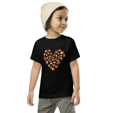 Fall Heart Toddler Short Sleeve Tee