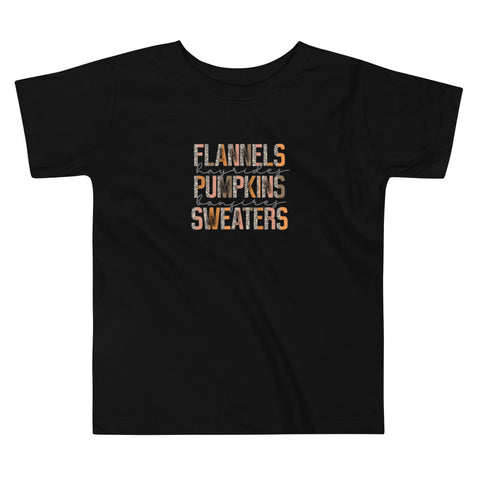 Flannels Pumpkins Toddler Short Sleeve Tee