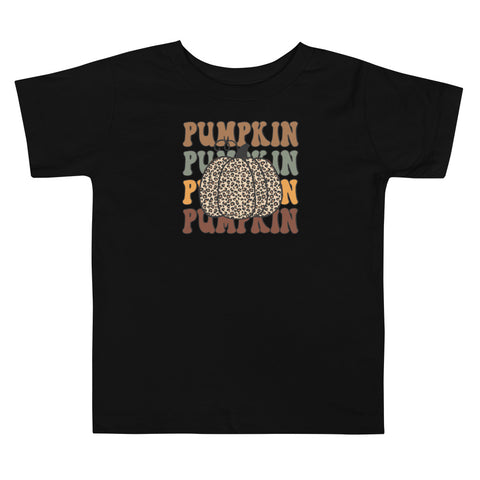 Pumpkin Leopard Toddler Short Sleeve Tee