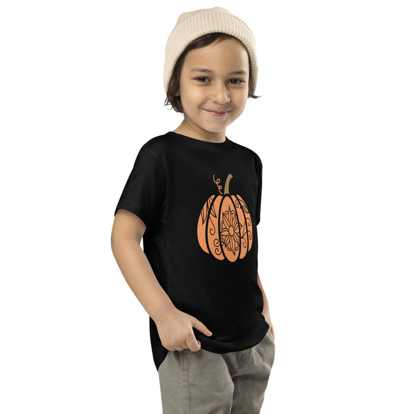 Flower Pumpkin Toddler Short Sleeve Tee