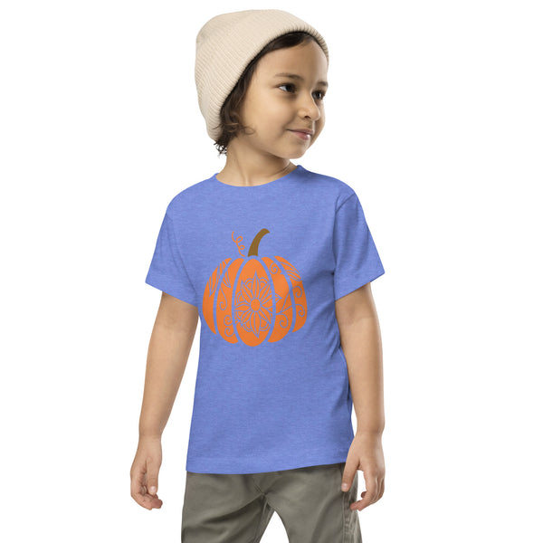 Flower Pumpkin Toddler Short Sleeve Tee