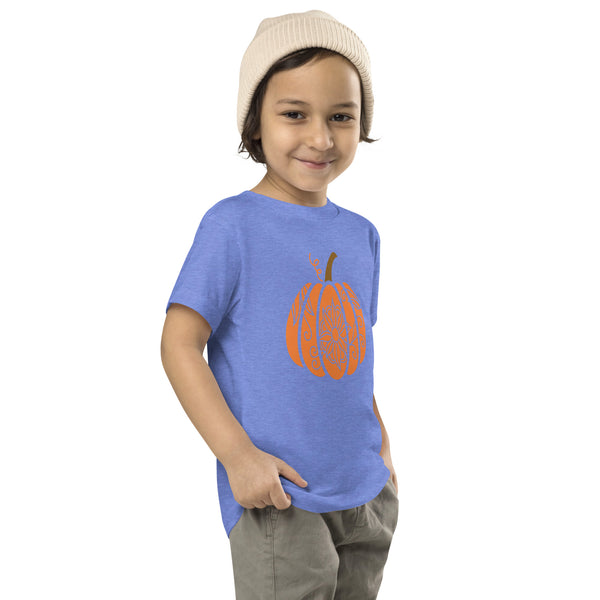 Flower Pumpkin Toddler Short Sleeve Tee