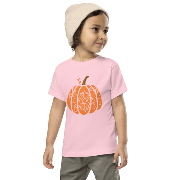 Flower Pumpkin Toddler Short Sleeve Tee