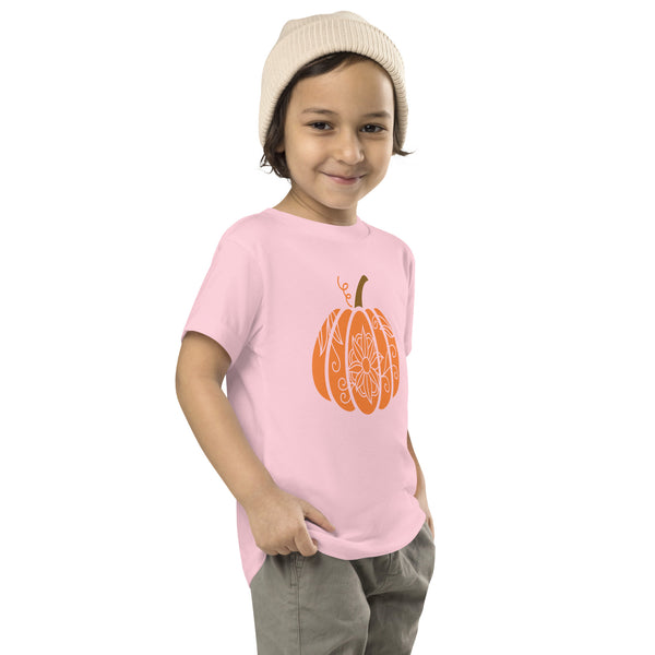 Flower Pumpkin Toddler Short Sleeve Tee