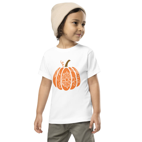 Flower Pumpkin Toddler Short Sleeve Tee