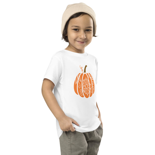 Flower Pumpkin Toddler Short Sleeve Tee